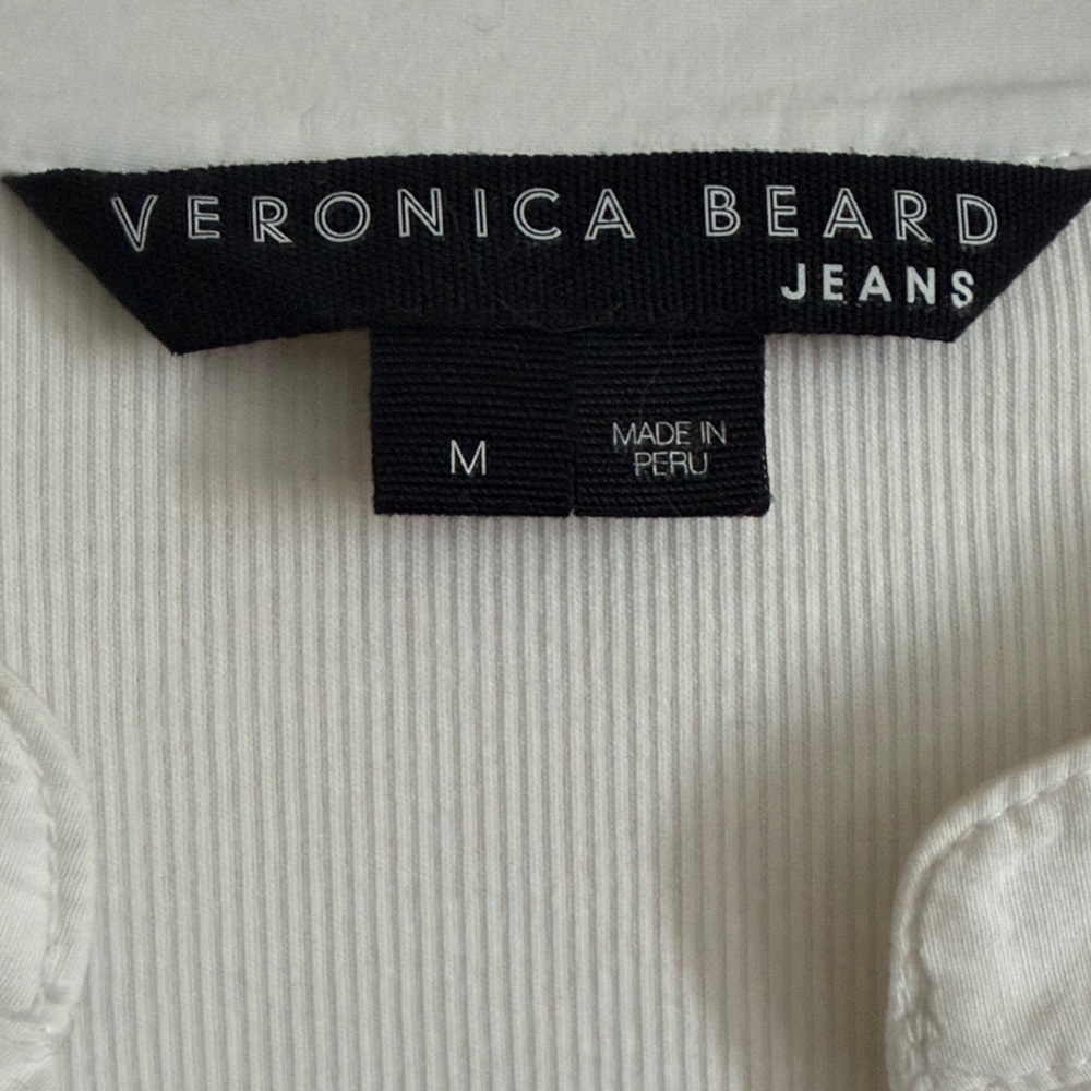 Veronica Beard White Blouse with Button Detail - image 2